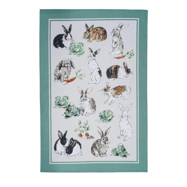 Rabbit Patch Cotton Tea Towel from Ulster Weavers