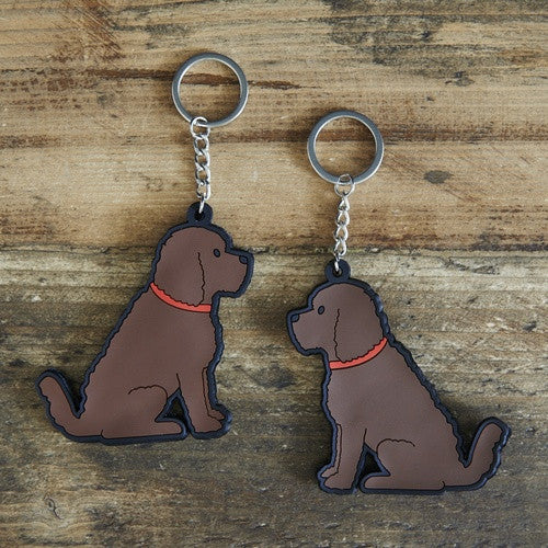 PVC Double-Sided Mischievous Mutts Key Ring - Cockapoo