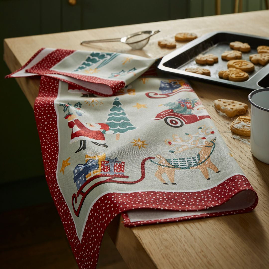 Tis the Season Recycled Cotton Tea Towel.