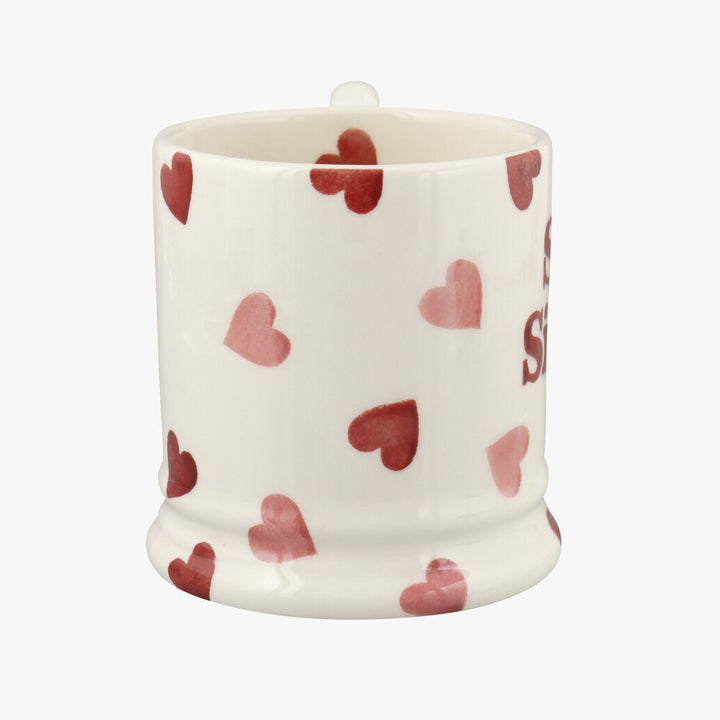 Pink Hearts Souls Sisters 1/2 pint mug by Emma Bridgewater