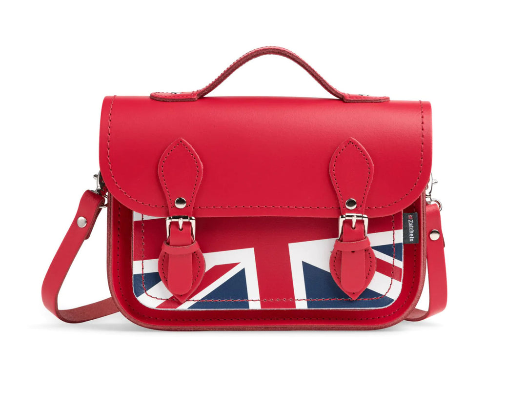 Handmade Leather Union Jack Midi Satchel by Zatchels.