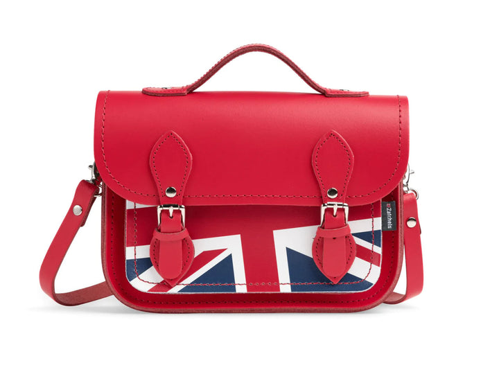 Handmade Leather Union Jack Midi Satchel by Zatchels.