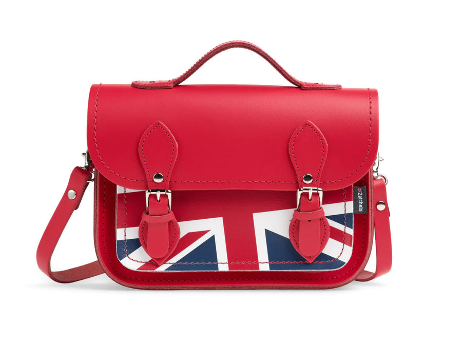 Handmade Leather Union Jack Midi Satchel by Zatchels.