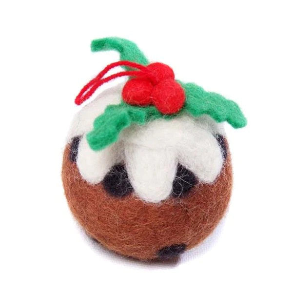 Medium Christmas Pudding Felt Decoration