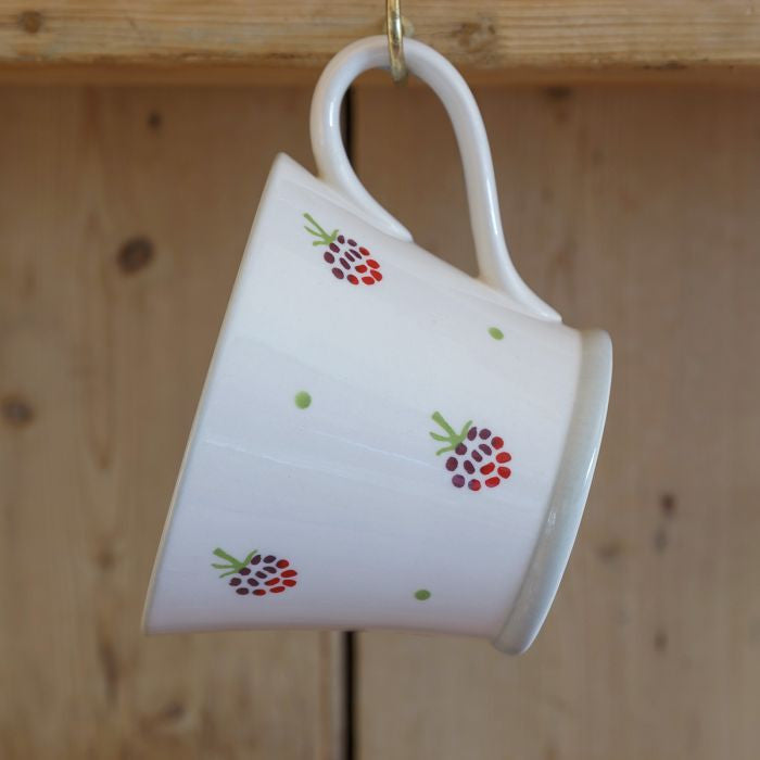 Susie Watson pottery Blackberry Conical Mug. 