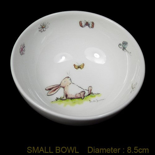Rabbit and Butterfly china bowl by artist Anita Jeram.
