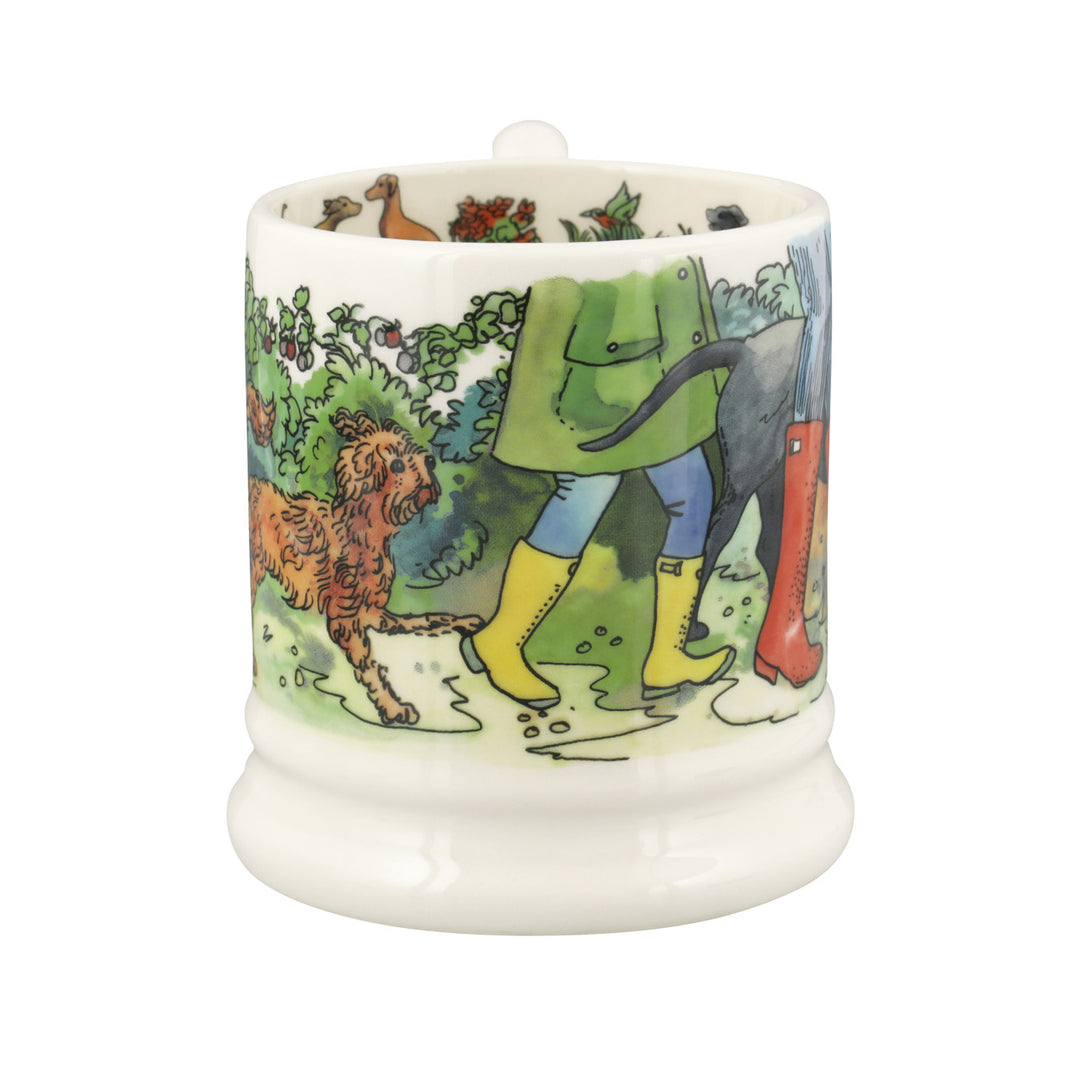 Emma Bridgewater The Good Life Favourite Dog Walks Half Pint Mug. 