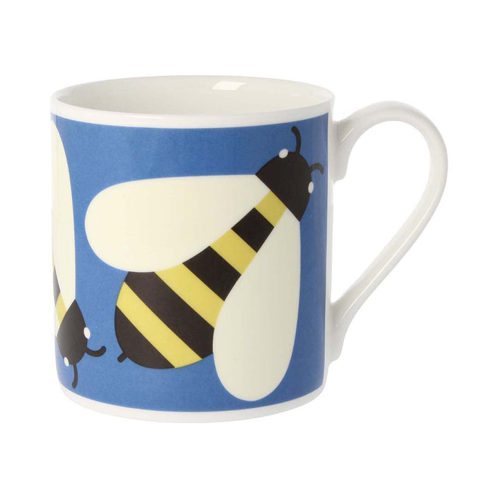 Busy Bee Blue Bone China Mug by Orla Kiely