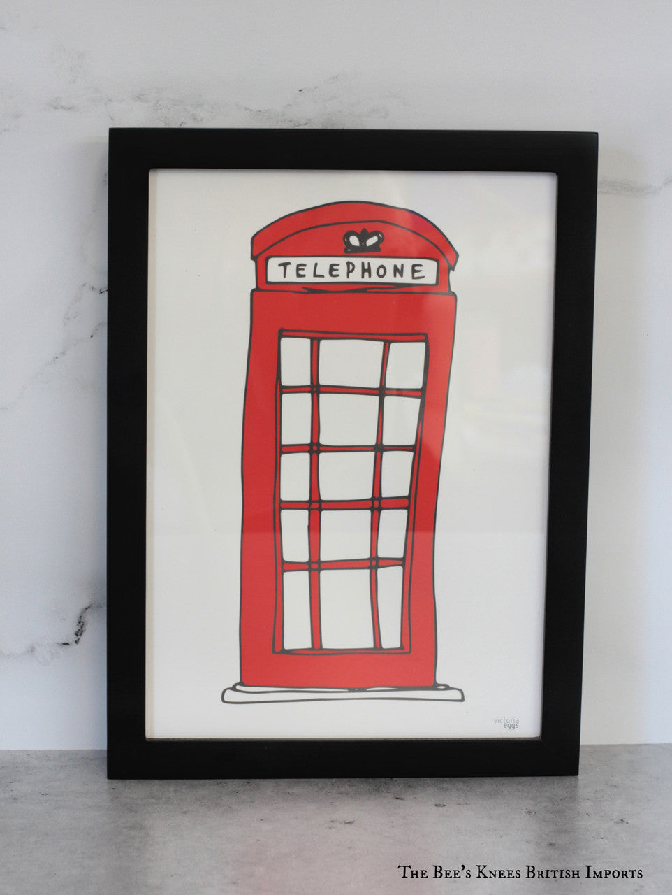 Telephone Box Pint Print from Victoria Eggs.