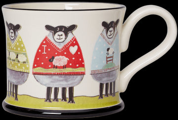 Woolly Jumpers Mug by Moorland Pottery. Image