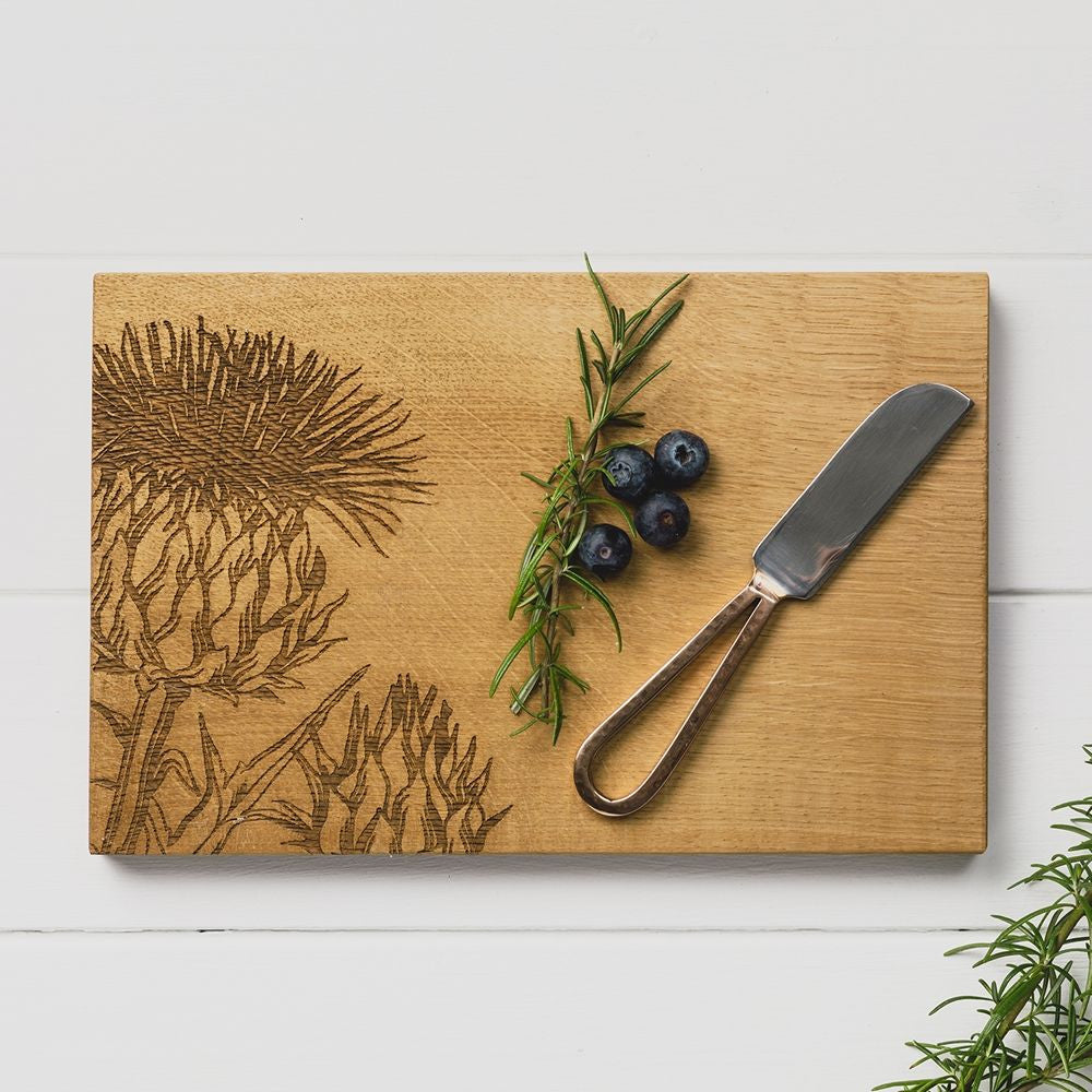 Thistle Oak Cheese Board and Knife Set.