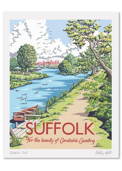 Kelly Hall Suffolk Flatford Mill Print. Printed in England.