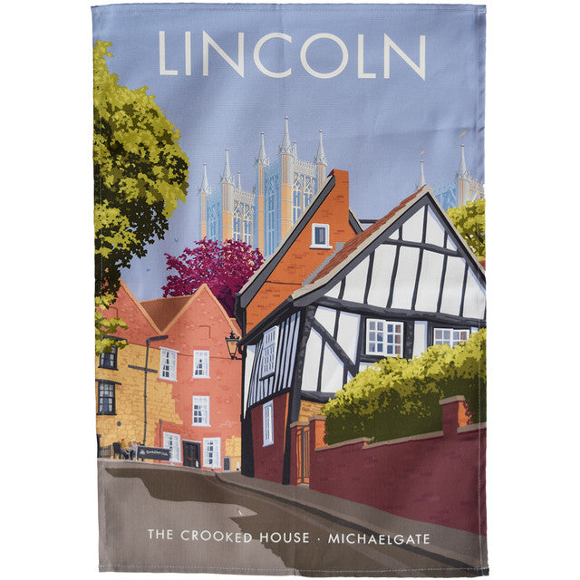 Lincoln - Crooked House Tea Towel by Town Towels.