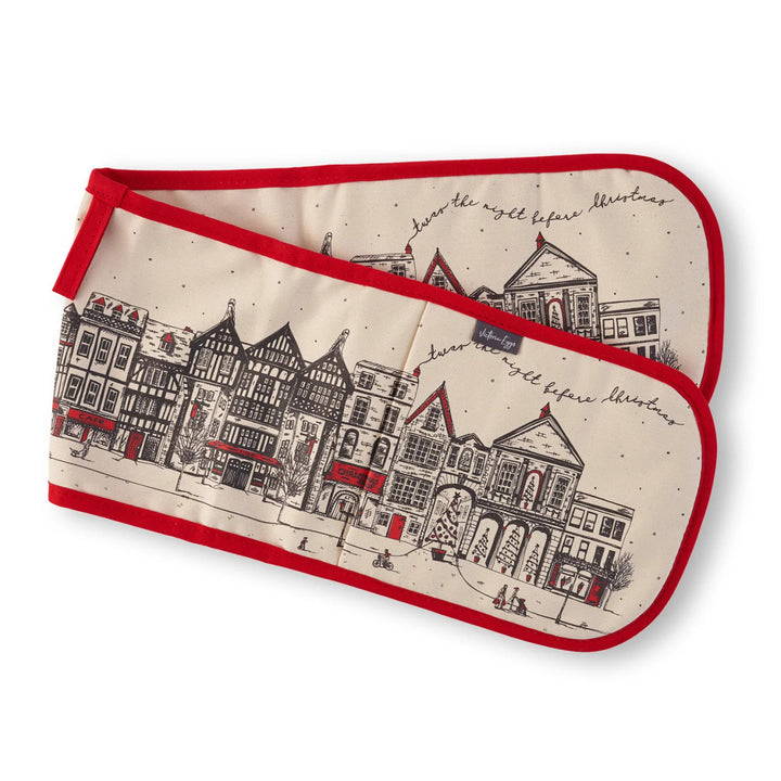 Santa's Sleigh Double Oven Glove from Victoria Eggs.