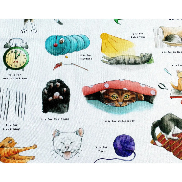 The Cat's Alphabet Tea Towel
