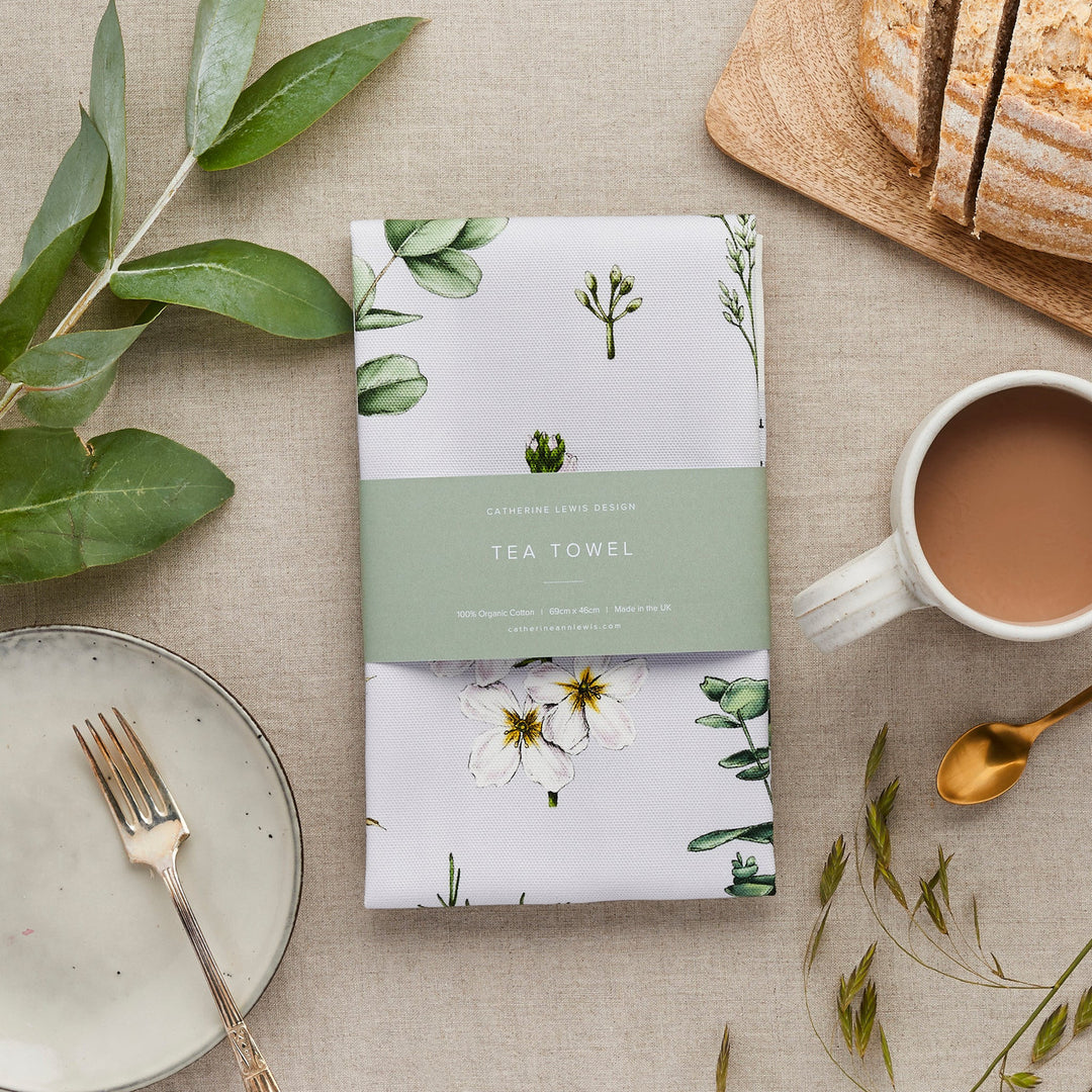Ethereal Tea Towel - Light Blue