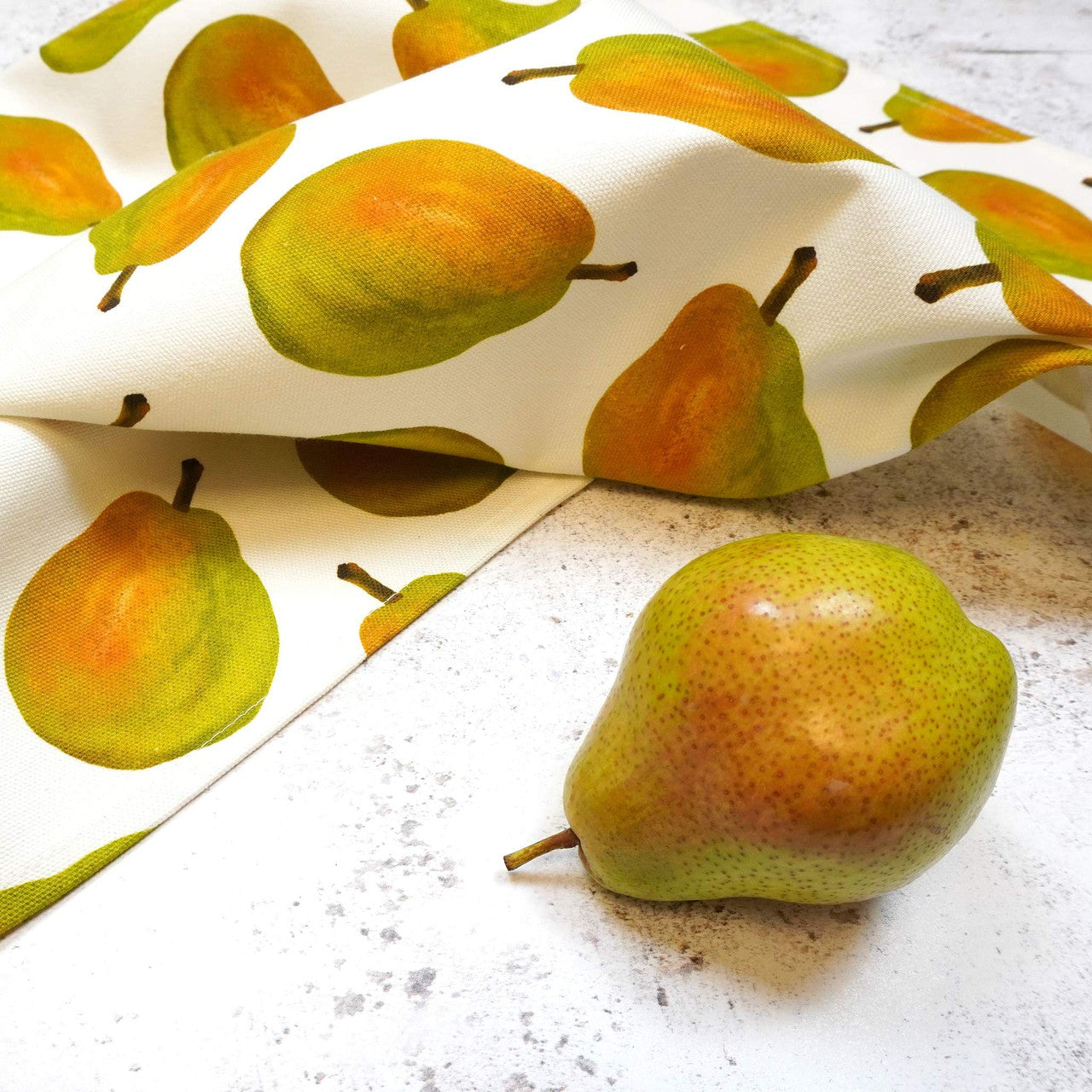 Pear Tea Towel by Corinne Alexander.