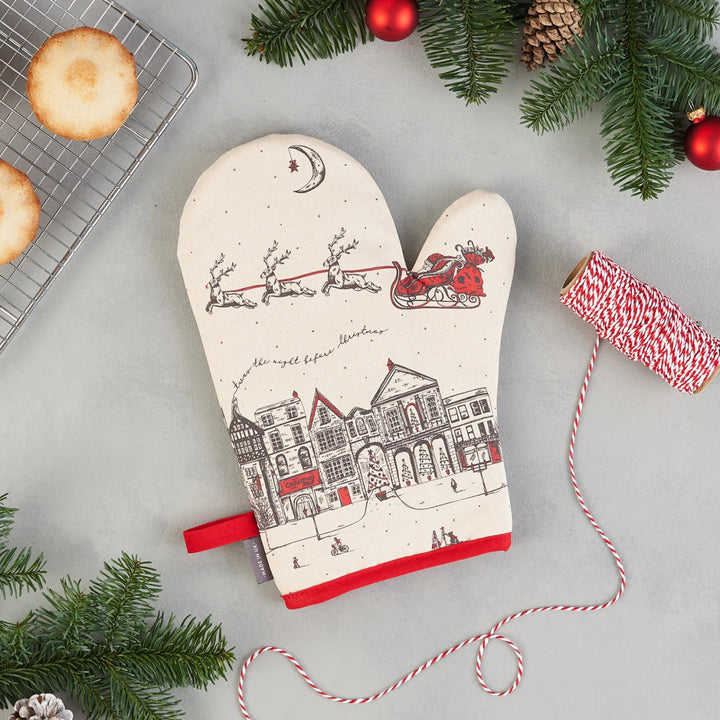 Santa's Sleigh Oven Mitt by Victoria Eggs