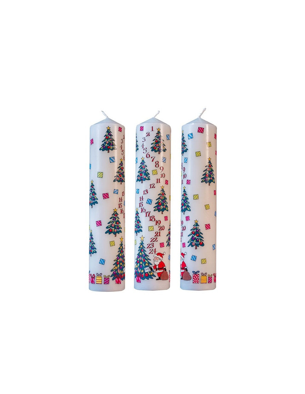 Alison Gardiner Christmas Trees Pillar Advent Candle