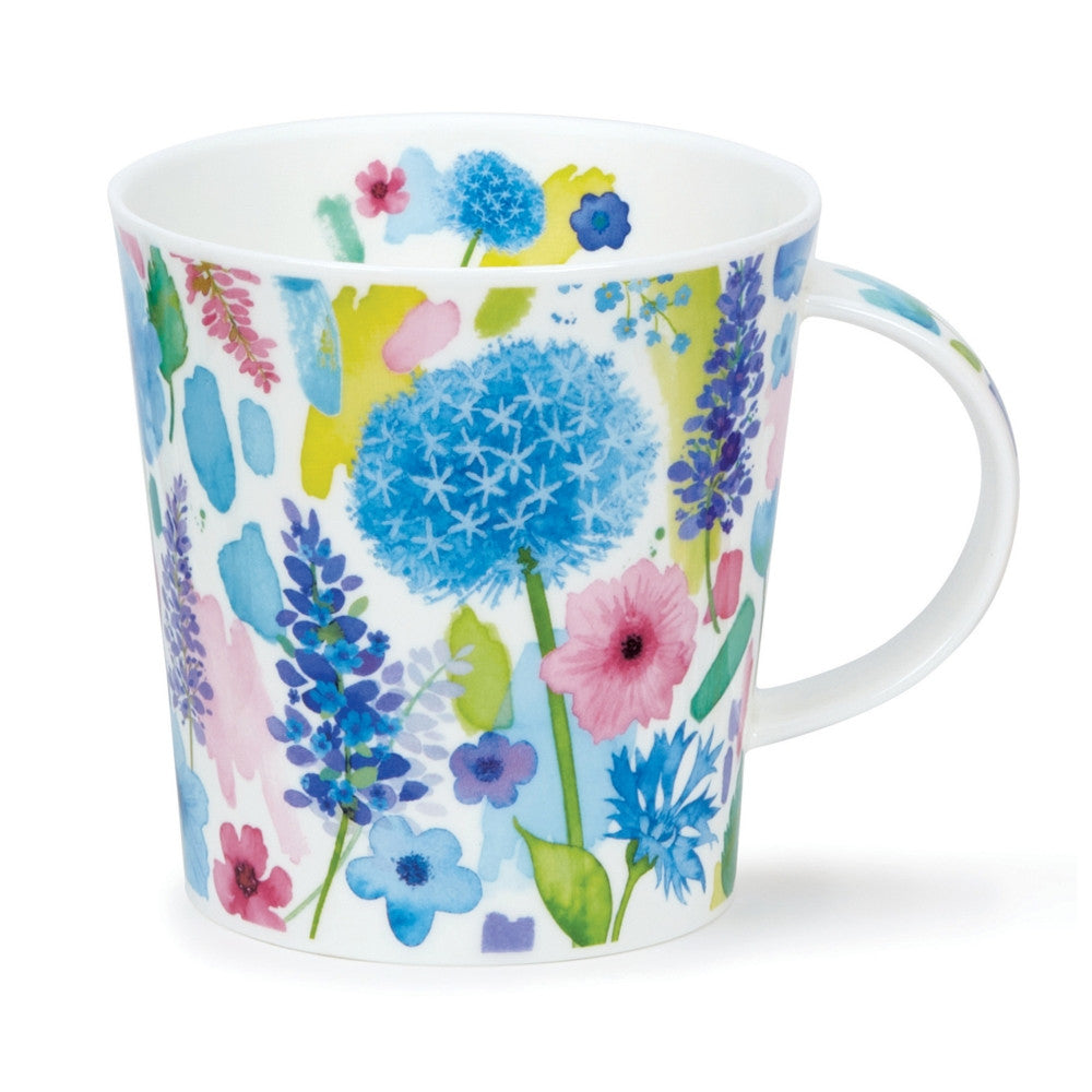 Dunoon Cairngorm Floral Burst Fine bone china mug - Blue