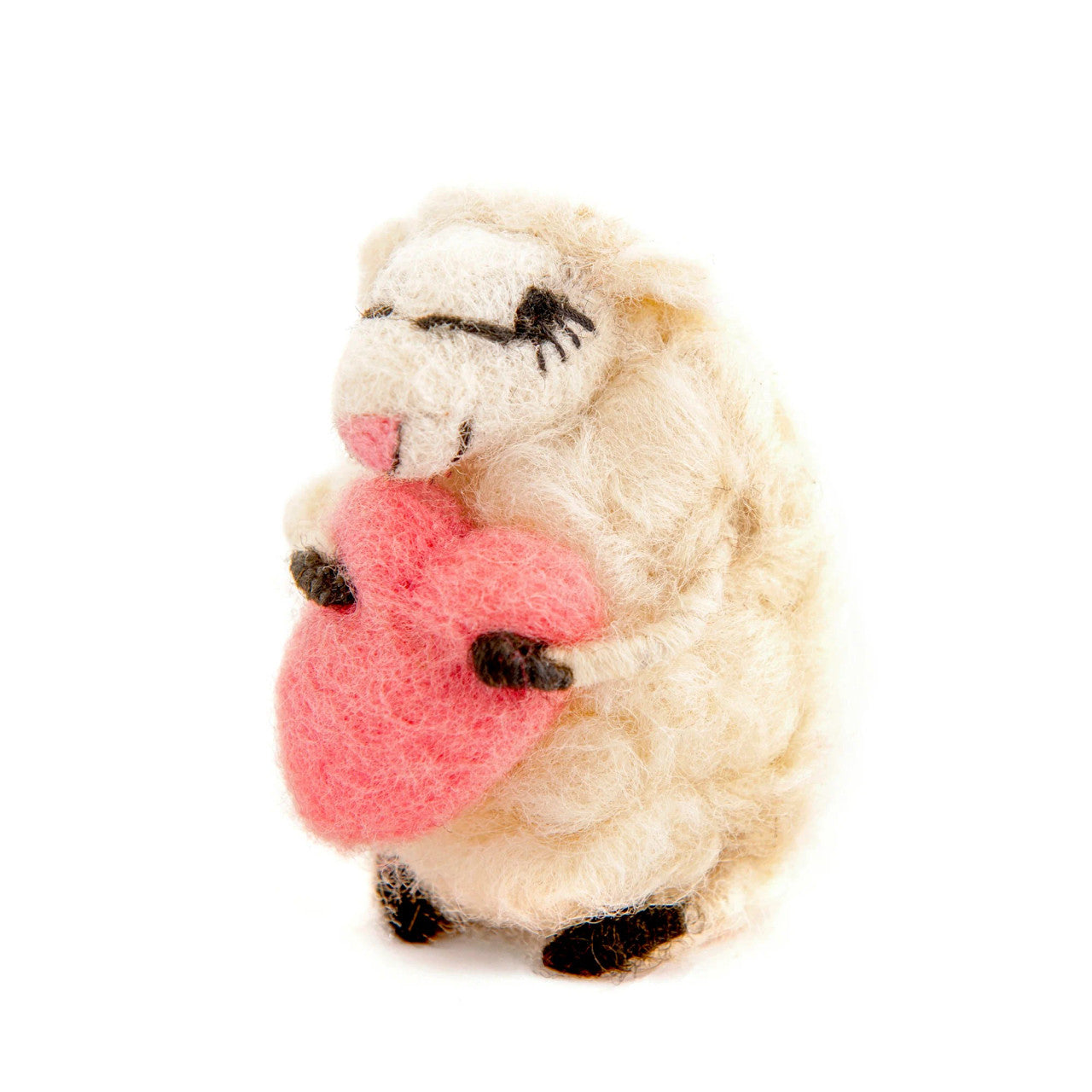 Loving Lottie Sheep Holding a Heart