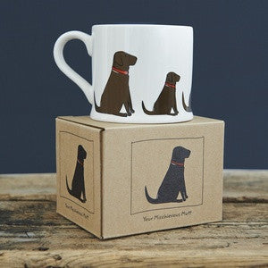 Pottery Chocolate Labrador mug from Sweet William Designs.