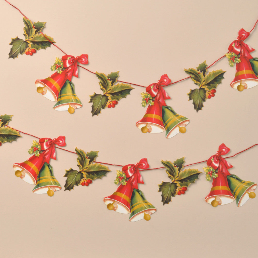 Holly and Bells Garland Decorations.