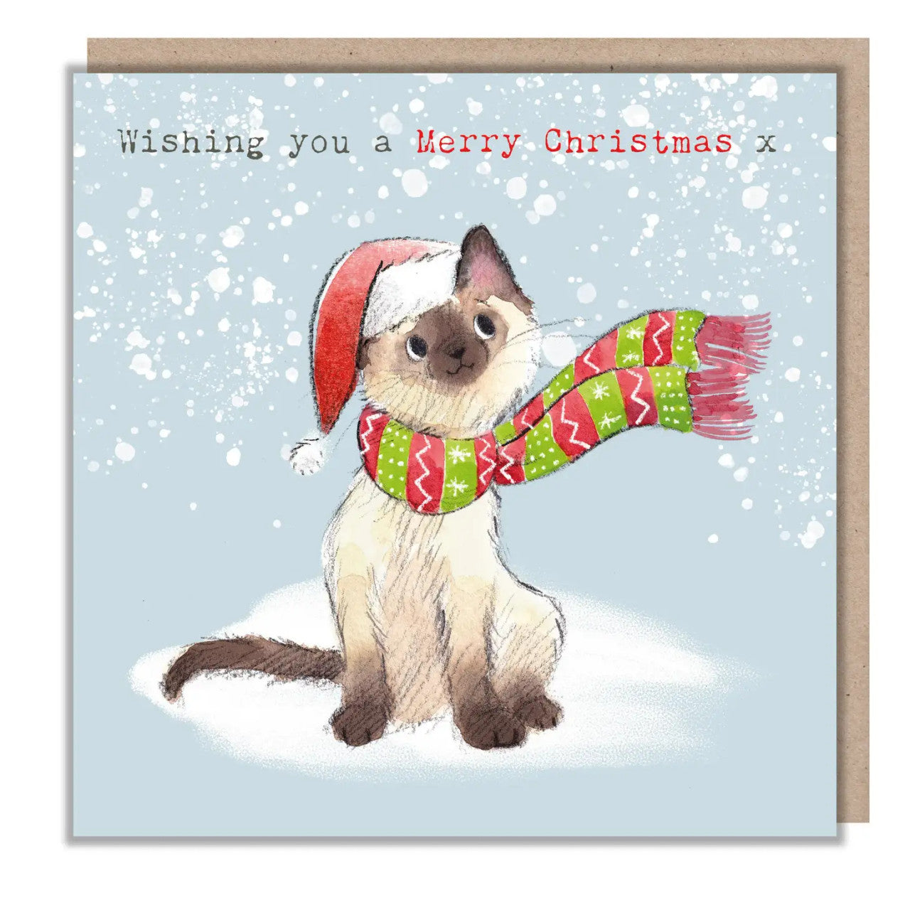 Kitten in a Scarf Christmas Card