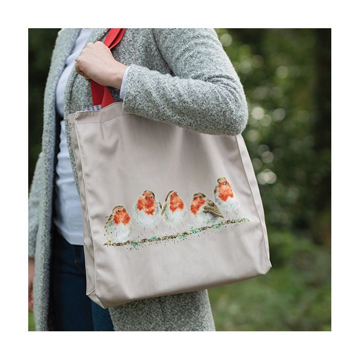 Jolly Robins Canvas Tote Bag by Wrendale Designs.