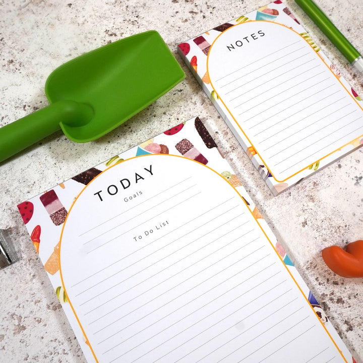 Ice Cream A5 Notepad by Corinne Alexander. Made in the UK