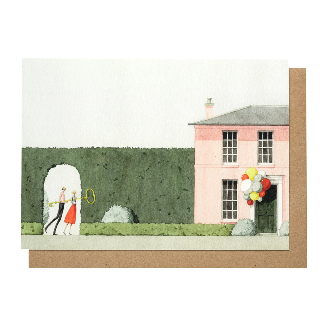 New Home Blank Greetings Card by Laura Stoddart. Made in England