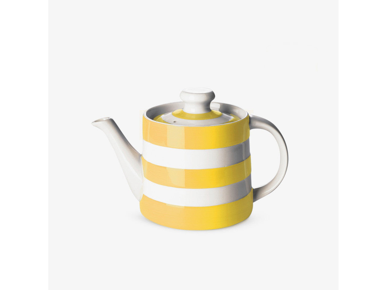 Cornishware Striped Classic Teapot - yellow