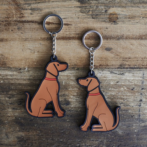 PVC Double-Sided Mischievous Mutts Key Ring - Viszla