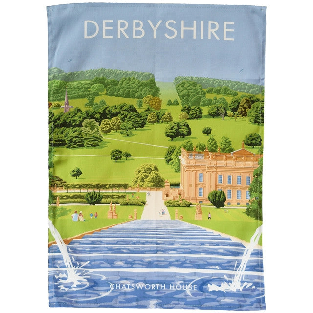 Derbyshire - Chatsworth House Tea Towel by Town Towels