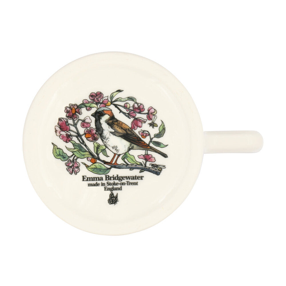 Emma Bridgewater Birds In The Hedgerow Spindle & House Sparrow Half Pint Mug. 