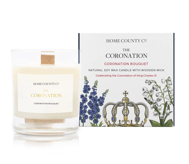 The Coronation Bouquet Candle by Home County Candles.