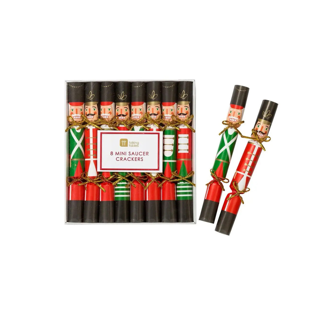 Mini Nutcracker Christmas Crackers - 8 pack