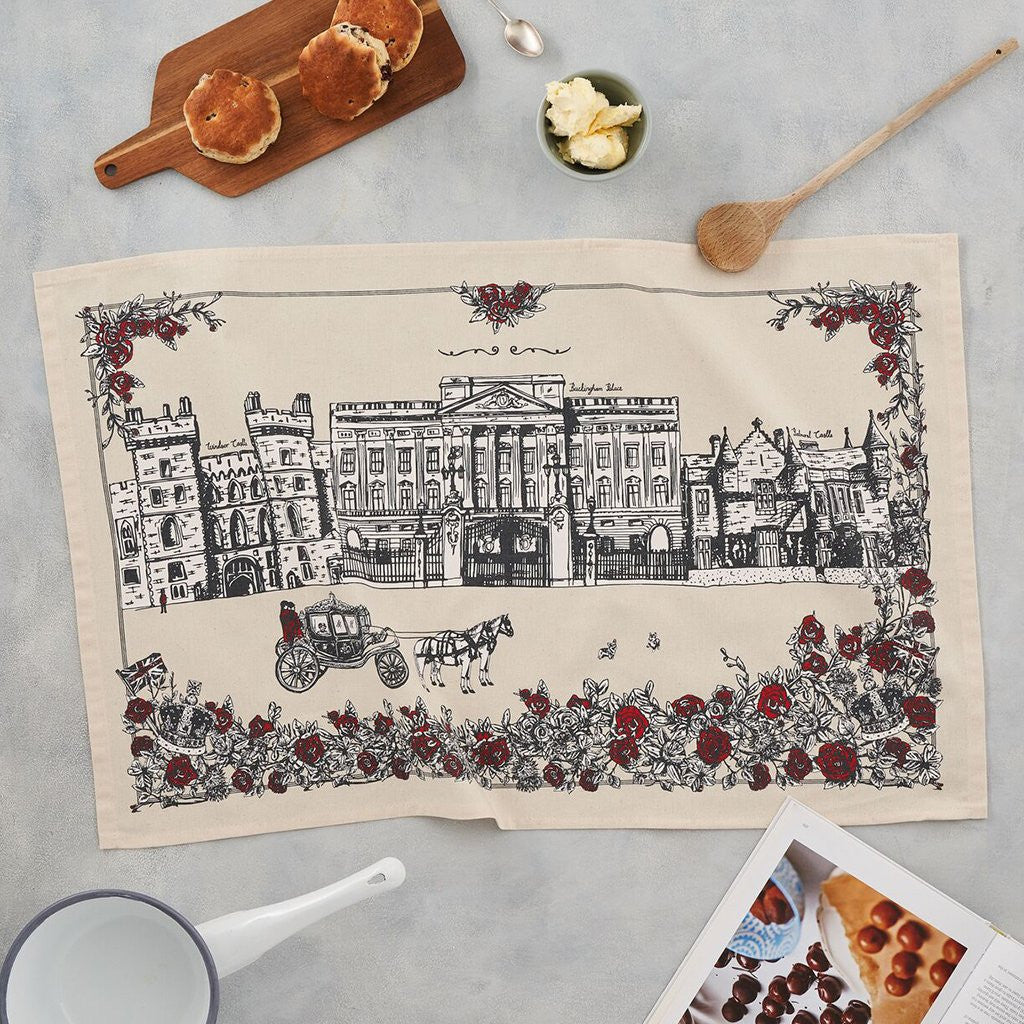 100% cotton Royally British Tea Towel from Victoria Eggs.