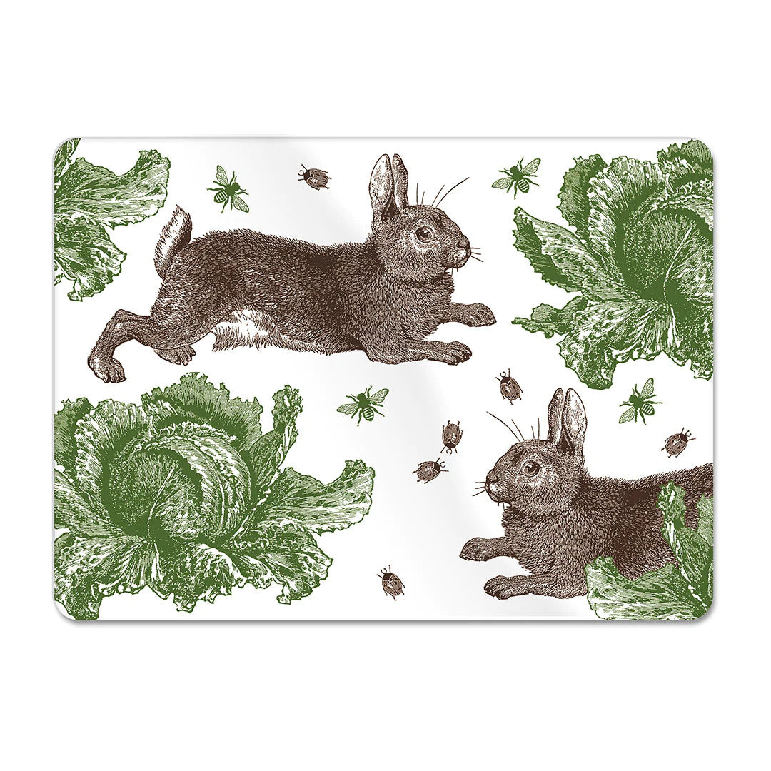 Rabbit & Cabbage Set of 4 Placemats by Thornback and Peel.