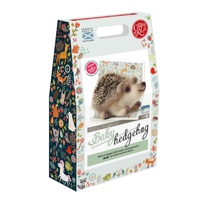 Baby Hedgehog Needle Felting Kit from The Crafty Kit Co. Made in Scotland