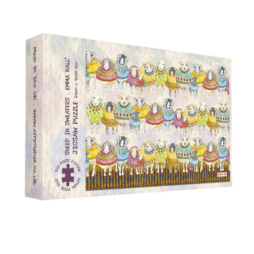 Sheep in Sweaters 1000 Piece Jigsaw Puzzle by Emma Ball