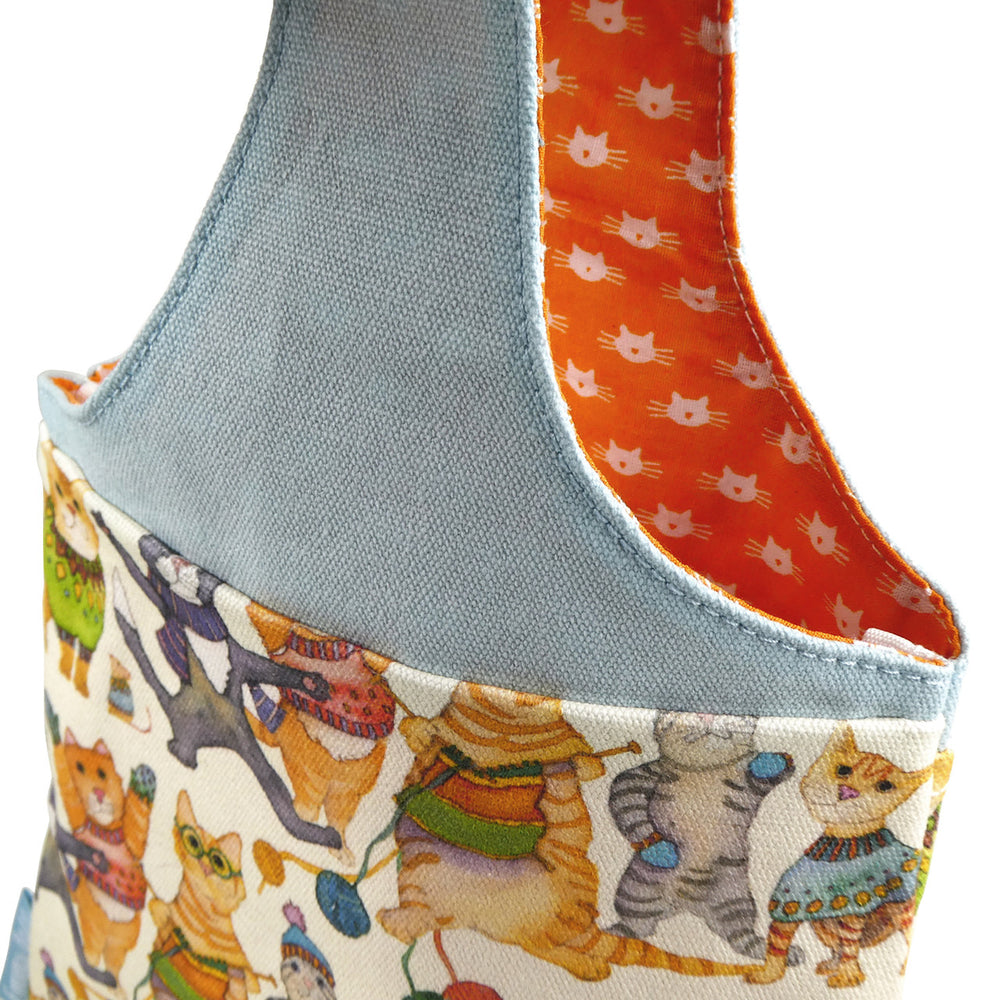 Kittens in Mittens 100% cotton Small Wrist Bag from Emma Ball.