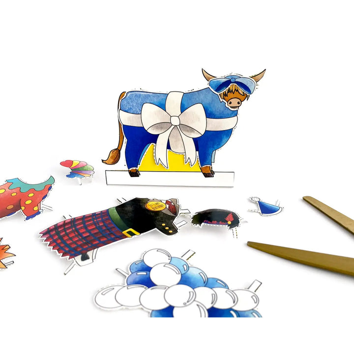 Dress a Highland Cow Birthday Card
