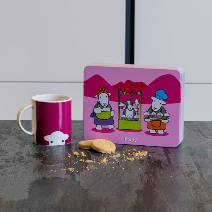herdy Shortbread small Tin - Pink