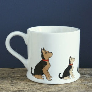 Pottery Yorkshire Terrier mug from Sweet William Designs.