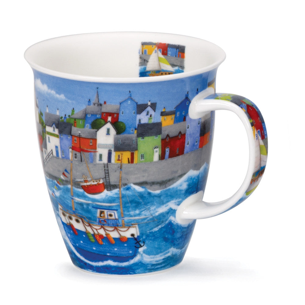 Dunoon Nevis Ahoy! mug. Habor. Bone china, handmade in England.