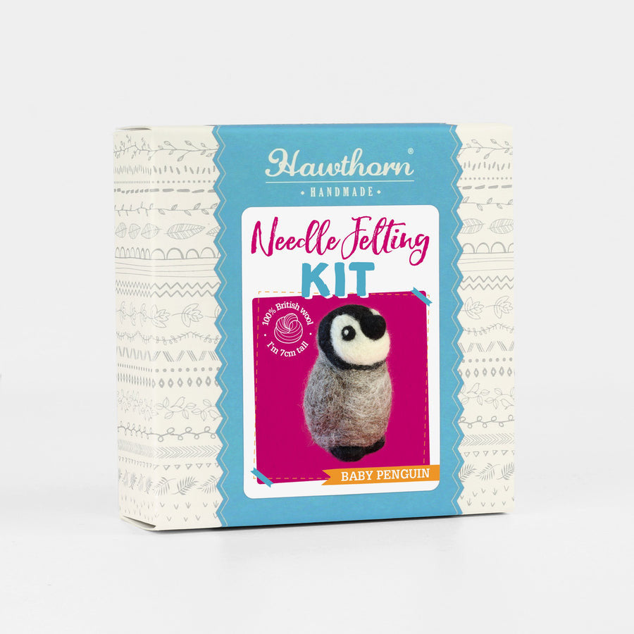 Baby Penguin Mini Felting Kit by Hawthorn Handmade.