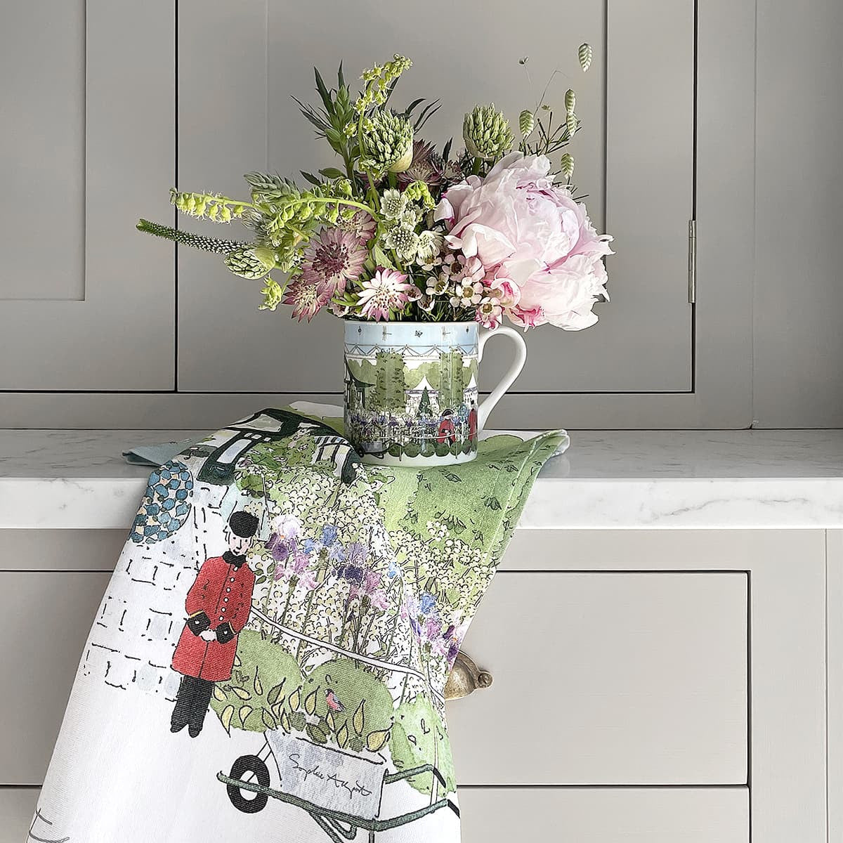 Chelsea Flower Show Tea Towel by Sophie Allport