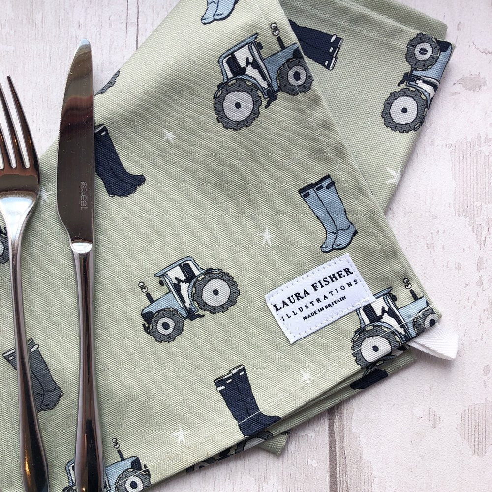 100% Cotton Country Farm tea towel By Designer Laura Fisher