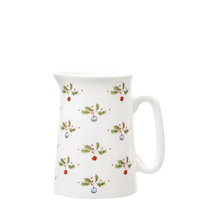 Holly and Berry Bone China Tiny Jug by Jane Abbott